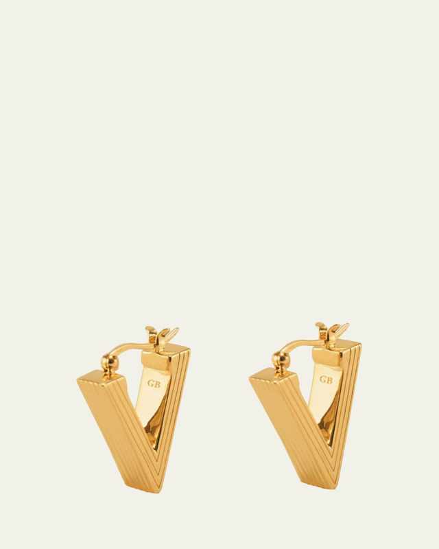 Lina Boxy Triangle Hoop Earrings